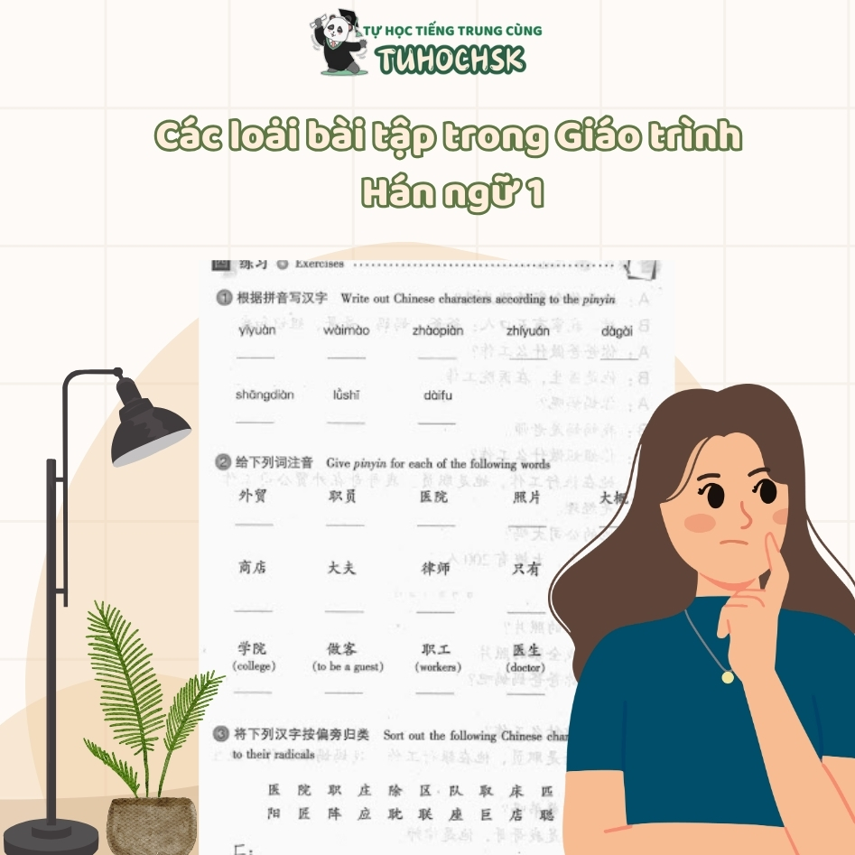 bài tập giáo trình hán ngữ 1