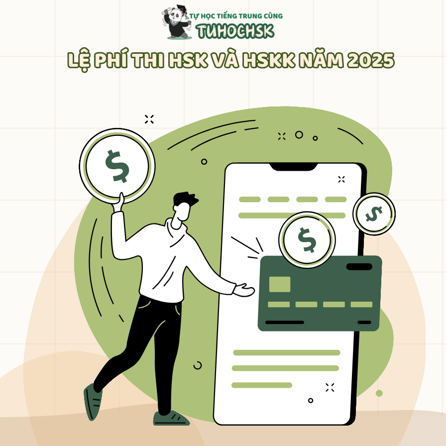 Lệ phí thi HSK và HSKK năm 2025