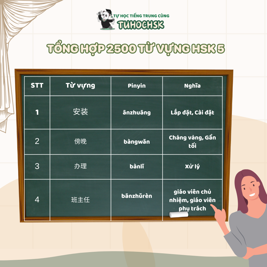 Tổng hợp 2500 từ vựng HSK 5