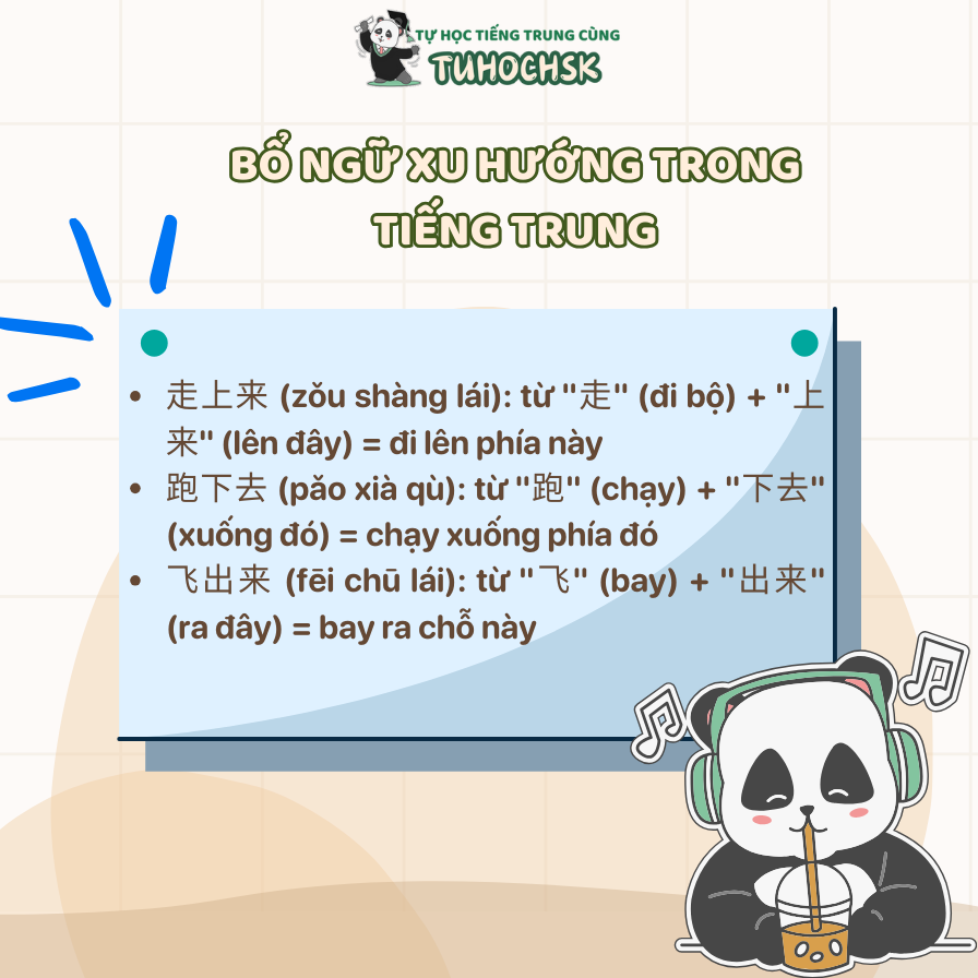 Bổ Ngữ Xu Hướng Trong Tiếng Trung