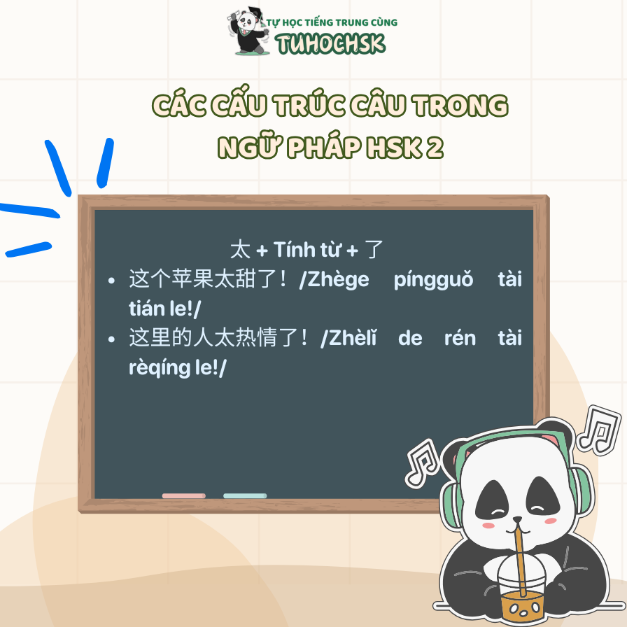 Các cấu trúc câu trong ngữ pháp HSK 2