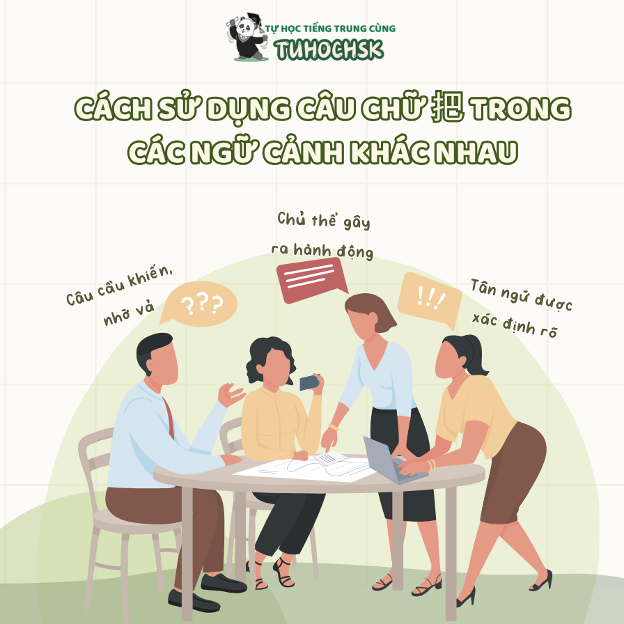 Cách sử dụng câu chữ 把 trong các ngữ cảnh khác nhau